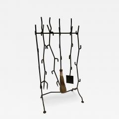 1980s brutalist set of fire place tools - 3925645