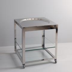 1980s three tier chrom trolley with two galls shelves Italy - 4113439