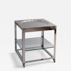 1980s three tier chrom trolley with two galls shelves Italy - 4114997