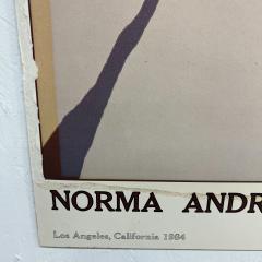 1984 Norma Andraud Modern Art Los Angeles CA Many Feathers Embossed Poster - 2705968
