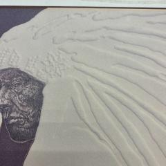 1984 Norma Andraud Modern Art Los Angeles CA Many Feathers Embossed Poster - 2705972