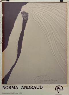 1984 Norma Andraud Modern Art Los Angeles CA Many Feathers Embossed Poster - 2709244