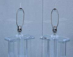 198s Mid Century Modern Large Lucite Table Lamps - 2482332