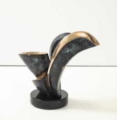 1990 Bronze Abstract Sculpture Signed And Dated  - 4713440