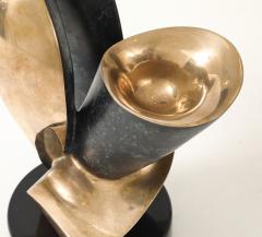 1990 Bronze Abstract Sculpture Signed And Dated  - 4713443
