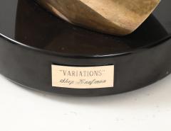 1990 Bronze Abstract Sculpture Signed And Dated  - 4713444