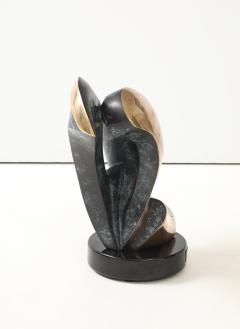 1990 Bronze Abstract Sculpture Signed And Dated  - 4713445