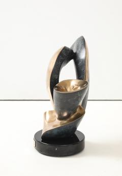 1990 Bronze Abstract Sculpture Signed And Dated  - 4713446