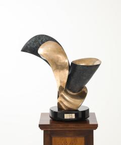 1990 Bronze Abstract Sculpture Signed And Dated  - 4713447