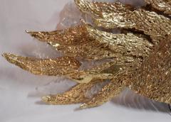 1990 Enlightening Sconce Horses Head Gilded Bronze Gypsum Signed Lambert Ph - 2524650