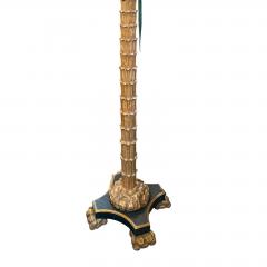1990s Art Deco Style Palm Tree Giltwood Floor Lamp - 4762705