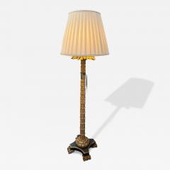 1990s Art Deco Style Palm Tree Giltwood Floor Lamp - 4762787