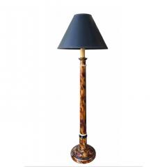 1990s Art Deco Trompe lOeil Faux Shell Candlestick Table Lamp - 4815609