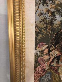 1990s Gobelin French Style Custom Gilt Framed Tapestry - 2873530