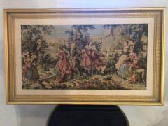 1990s Gobelin French Style Custom Gilt Framed Tapestry - 2873541