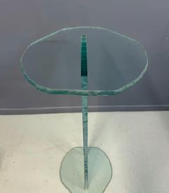 1990s Post Modern Rough Edge Glass Pedestal - 4215411