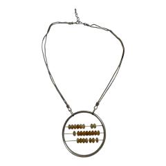 1990s Silver and socked quarts beads necklace by Jean Paul GAULTIER - 4727821