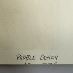 1993 Signed Abstract Expressionist Pebble Beach Mixed Media Painting - 4766412