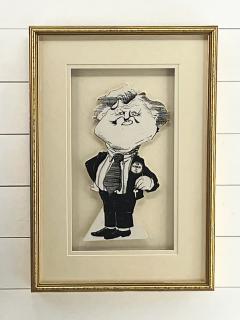 1996 TED KENNEDY A original pen Ink characture - 3258475