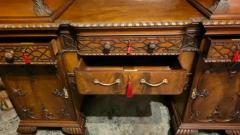 19C English Chinese Chippendale Mahogany Buffet or Sideboard - 4153900