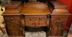 19C English Chinese Chippendale Mahogany Buffet or Sideboard - 4153907