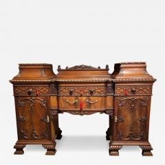 19C English Chinese Chippendale Mahogany Buffet or Sideboard - 4159708