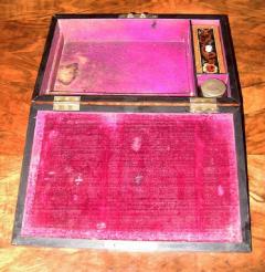 19C English Tunbridgeware Tabletop Stationary Box Micro Mosaic - 4749187