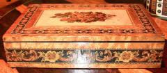 19C English Tunbridgeware Tabletop Stationary Box Micro Mosaic - 4749189