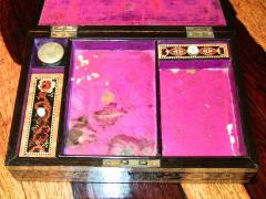 19C English Tunbridgeware Tabletop Stationary Box Micro Mosaic - 4749197