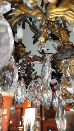 19C French Gilt Metal 12 Light Phoenix Chandelier with Swarovski Crystal - 2829374