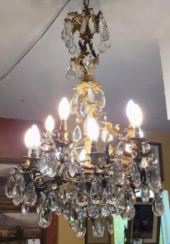 19C French Gilt Metal 12 Light Phoenix Chandelier with Swarovski Crystal - 2829377