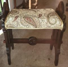 19C French Gothic Revival Bench Stool - 3506631