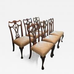 19C Set of 6 Irish Chippendale Style Ribbon Back Dining Chairs - 2702050