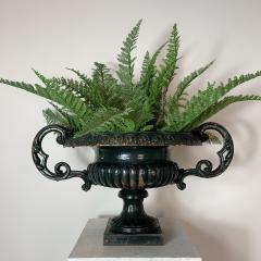 19TH C FRENCH CAST IRON URN WITH DECORATIVE HANDLES - 3030574