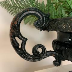 19TH C FRENCH CAST IRON URN WITH DECORATIVE HANDLES - 3030576