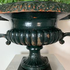 19TH C FRENCH CAST IRON URN WITH DECORATIVE HANDLES - 3030577