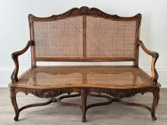 19TH C REGENCE CANED SETTEE - 4812387