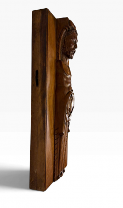 19TH CENTURY CARVED OAK TELAMON WALL PLAQUE - 4787947
