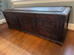 19TH CENTURY ENGLISH BAROQUE SCENE CARVED BLANKET CHEST - 2910429