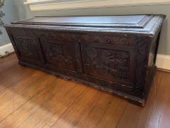 19TH CENTURY ENGLISH BAROQUE SCENE CARVED BLANKET CHEST - 2918387