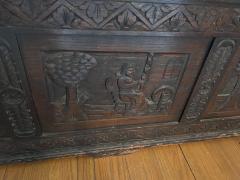 19TH CENTURY ENGLISH BAROQUE SCENE CARVED BLANKET CHEST - 2918388