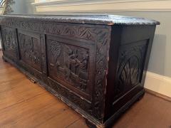 19TH CENTURY ENGLISH BAROQUE SCENE CARVED BLANKET CHEST - 2918391