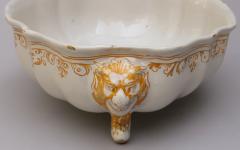 19TH CENTURY FA ENCE SOUP TUREEN DECORATED IN YELLOW OCHRE - 2722692