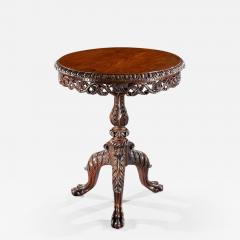 19TH CENTURY FINELY CARVED ANGLO INDIAN ROSEWOOD TILT TOP TRIPOD TABLE - 1852508