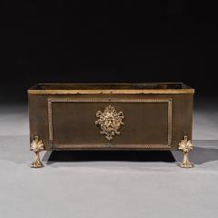 19TH CENTURY FRENCH BRASS AND COPPER TABLE PLANTER JARDINIERE - 1858861