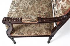 19TH CENTURY FRENCH LOUIS XVI SETTEE UPHOLSTERED WALNUT - 1245755