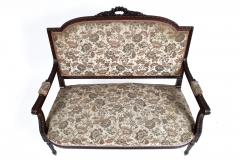 19TH CENTURY FRENCH LOUIS XVI SETTEE UPHOLSTERED WALNUT - 1245758