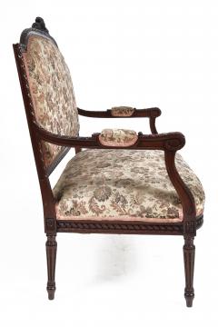 19TH CENTURY FRENCH LOUIS XVI SETTEE UPHOLSTERED WALNUT - 1245761