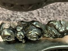 19TH CENTURY NICKELED BRONZE REGENCY ANDIRONS - 3735869