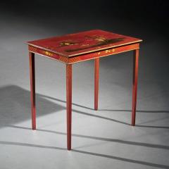 19TH CENTURY RED JAPANNED OCCASIONAL TABLE - 2744355